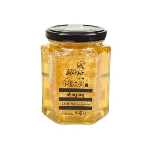 Miód akacjowy z plastrem - 340 g Bartnik