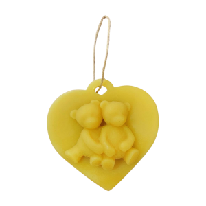 ZAWIESZKA Z WOSKU PSZCZELEGO MISIE W SERCU