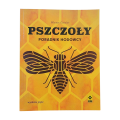 Zdjęcie przedstawia tytuł książki "Pszczoły Poradnik Hodowcy" oraz autora Werner Gekeler na żółto-pomarańczowym tle w kształcie komórek pszczelich - heksagonu, na których umieszczony został graficzny, wizerunek pszczoły.