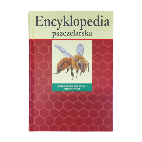 Encyklopedia Pszczelarstwa, pod redakcją naukową Jerzego Wilde. Wykonana w formacie A4, z twardą okładka z wizerunkiem komórek heksagonalnych na tle czerwonym. Na górze napis na tle oliwkowym. Na środku duży obrazek pszczoły.