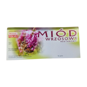 KOMPLET ETYKIET NA MIÓD WRZOSOWY - 100 SZT KWIAT WRZOS