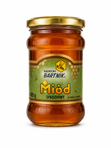 MIÓD SPADZIOWY ZE SPADZI LIŚCIASTEJ, PSZCZELI- 400g BARTNIK