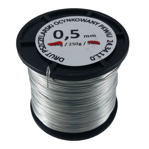 Zdjęcie przedstawia DRUT PSZCZELARSKI - OCYNKOWANY 0,5 mm / 250 g